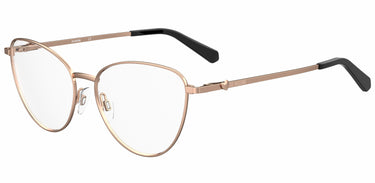 Premium Women Moschino Love Model Eyeglasses: MOL587 - Gold & Copper- SpecSMART Eye Clinic (Diagonal View)